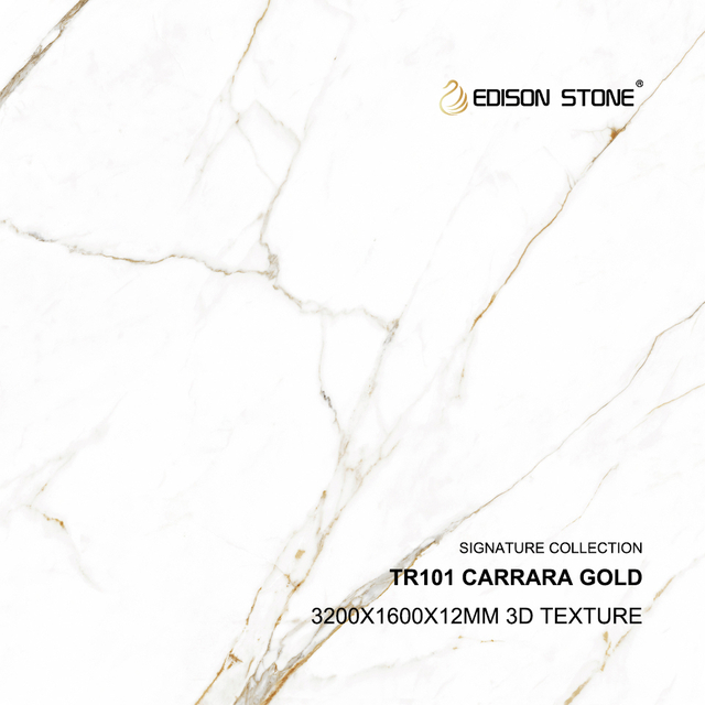 Carrara Gold sintered stone slab