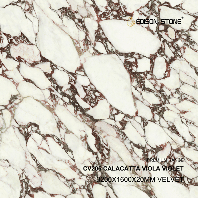 Calacatta Viola Violet sintered stone slab