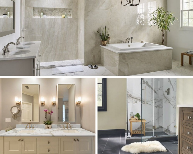 How Do Thin Slab Porcelain Showers Look in Modern Bathrooms?